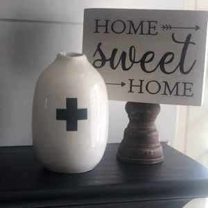 Rae Dunn Hold Love Cross Vase ISO